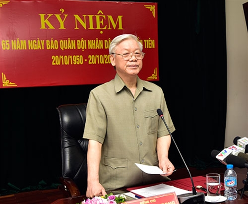 tong bi thu nguyen phu trong xung dang la to bao chinh tri hang dau