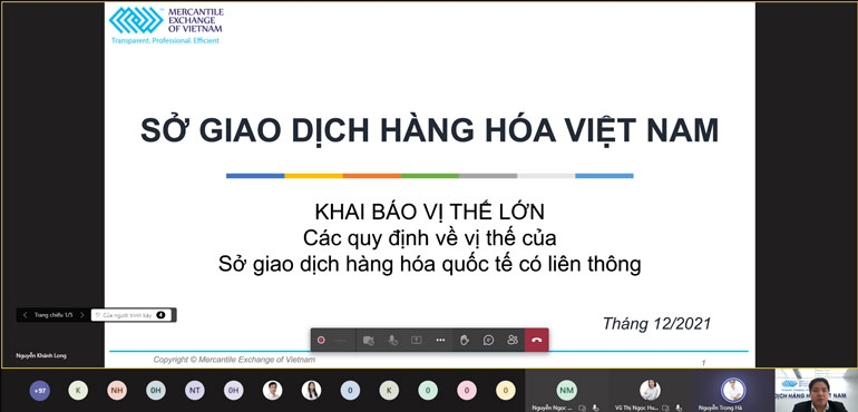 Sở Giao dịch Hàng hóa Việt Nam tổ chức tập huấn các Công ty thành viên trên quy mô toàn quốc