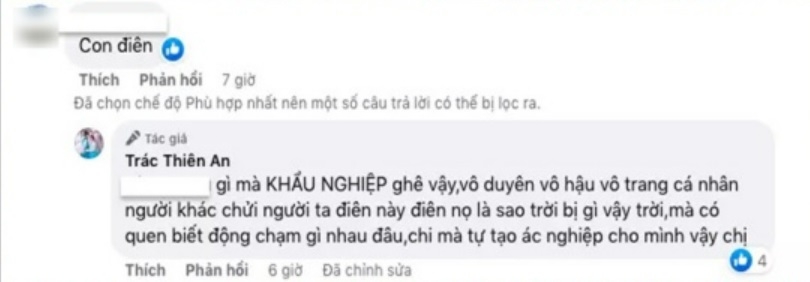 Thiện Nhân lên tiếng đáp trả cực gắt khi bị antifan gọi là "con điên”