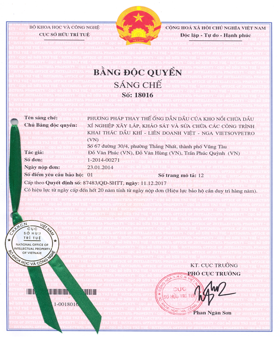 vietsovpetro 101 sang kien mang lai hieu qua kinh te hon 10 trieu usd trong nam 2018