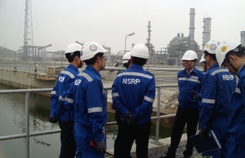 Lãnh đạo PVN kiểm tra tình hình chạy thử Nhà máy Liên hợp Lọc hóa dầu Nghi Sơn