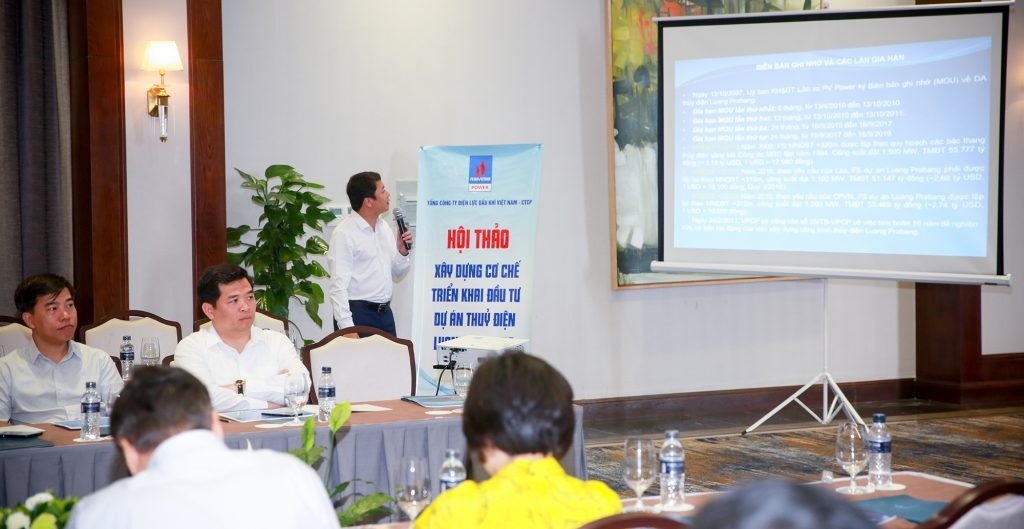 pv power to chuc hoi thao ve du an thuy dien luang prabang