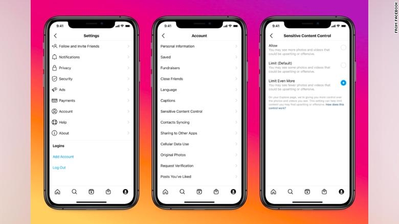 Người dùng Instagram có thể kiểm soát nội dung nhạy cảm