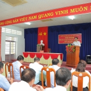 Đồng chí Lê Mạnh Hùng tiếp xúc cử tri xã Hoà Thành trước Kỳ họp thứ 4, Quốc hội khoá XV