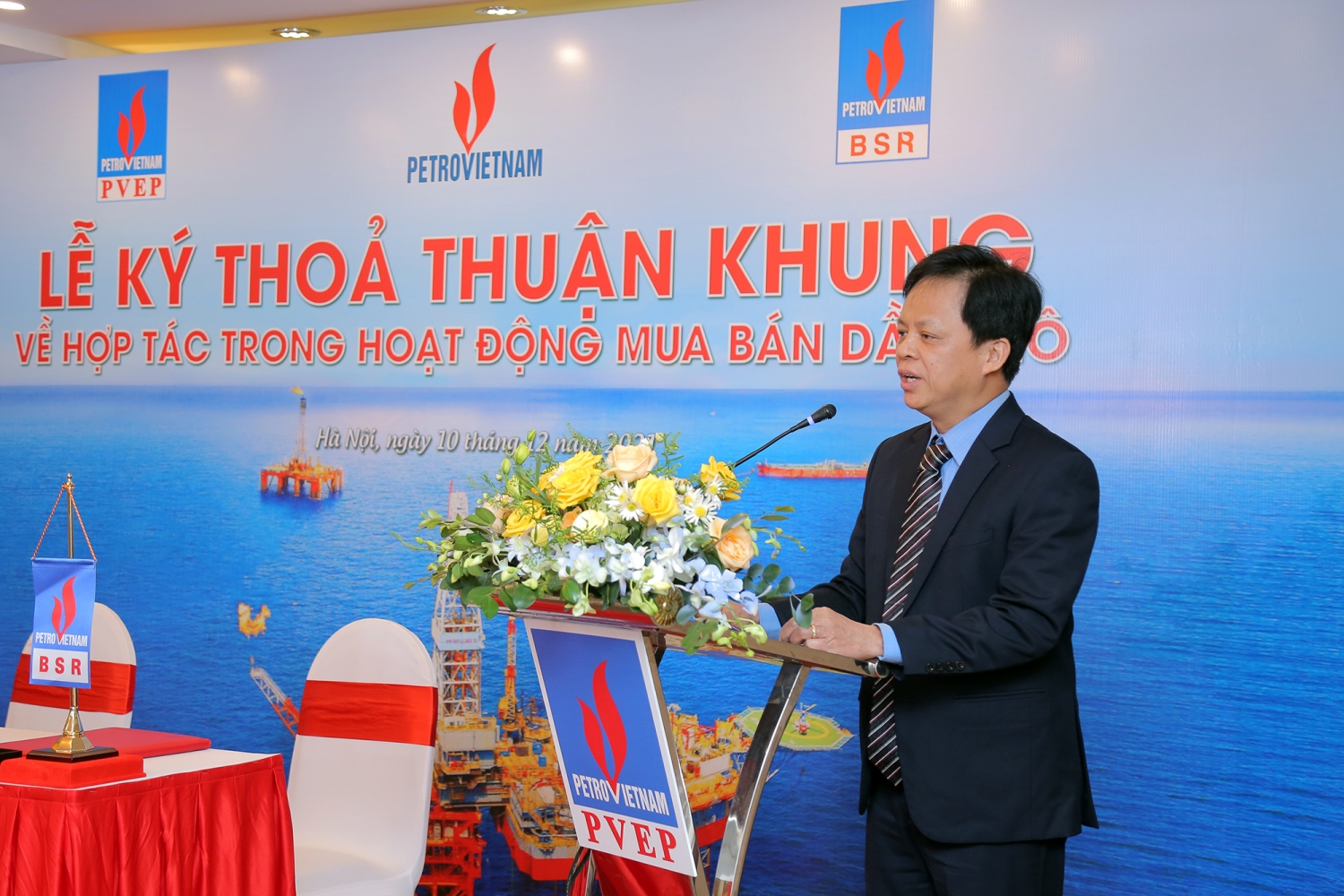 Chủ tịch HĐQT BSR Nguyễn Văn Hội phát biểu