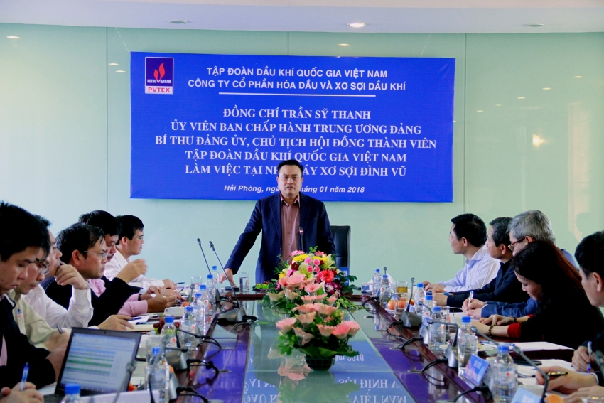 chu tich hdtv pvn tran sy thanh kiem tra tinh hinh nha may xo soi dinh vu