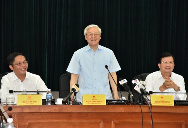 tong bi thu nguyen phu trong tien do xu ly 12 du an yeu kem da buoc dau dat ket qua tich cuc o mot so du an