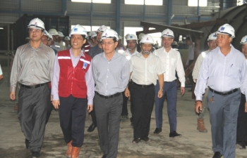 Lãnh đạo PVN kiểm tra tiến độ dự án NMNĐ Thái Bình 2