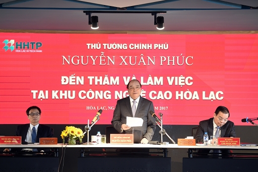 thu tuong yeu cau hoan thanh gpmb cho khu cnc hoa lac trong 2017
