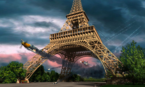 phi cong my ruot duoi tiem kich duc duoi chan thap eiffel nam 1944