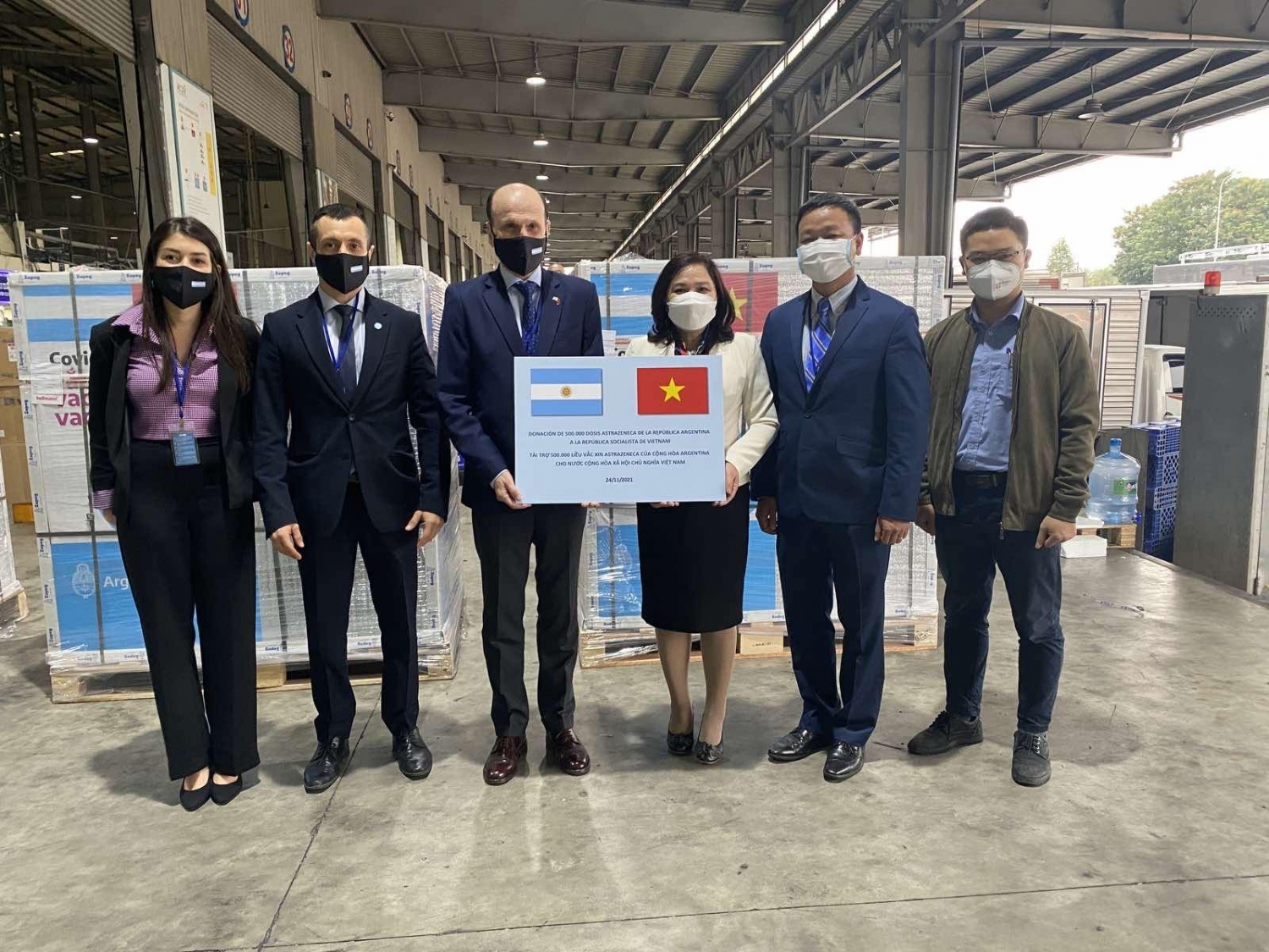 Chính phủ Argentina trao tặng Việt Nam 500.000 liều vắc-xin AstraZeneca