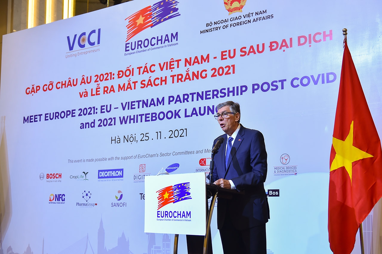 Hội nghị “Gặp gỡ Châu Âu 2021: Đối tác Việt Nam - EU hậu Covid-19 và công bố sách Trắng EuroCham 2021”