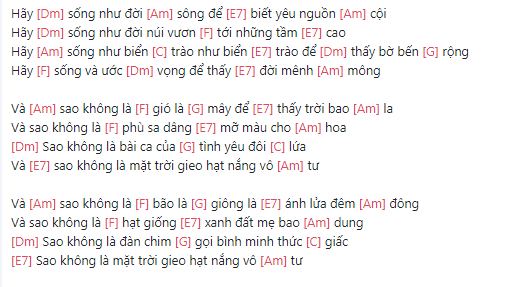 Lời bài hát 
