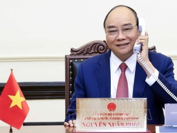 Chủ tịch nước Nguyễn Xuân Phúc điện đàm với Tổng thống đắc cử Hàn Quốc