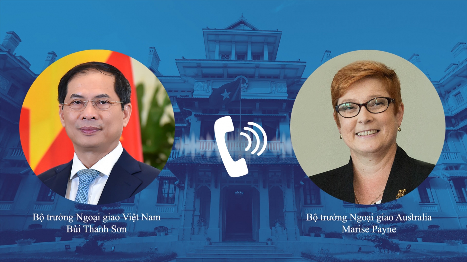 Bộ trưởng Ngoại giao Bùi Thanh Sơn điện đàm với Bộ trưởng Ngoại giao Australia Marise Payne