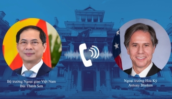 Bộ trưởng Ngoại giao Bùi Thanh Sơn điện đàm với Ngoại trưởng Hoa Kỳ Antony Blinken
