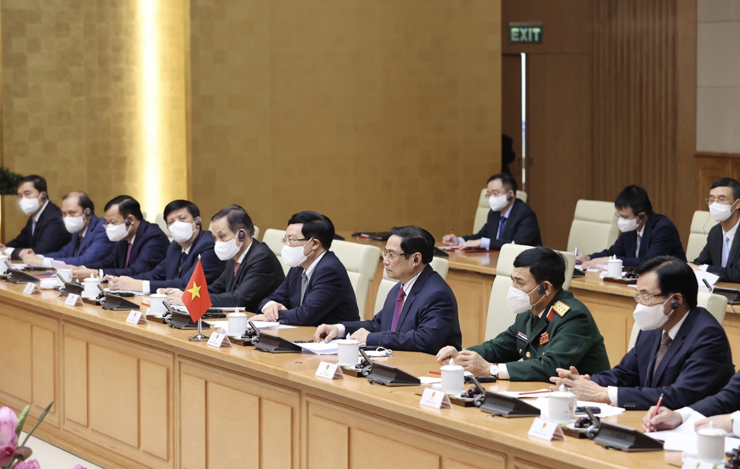 Thủ tướng Phạm Minh Chính hội kiến Tổng Bí thư, Chủ tịch nước CHDCND Lào
