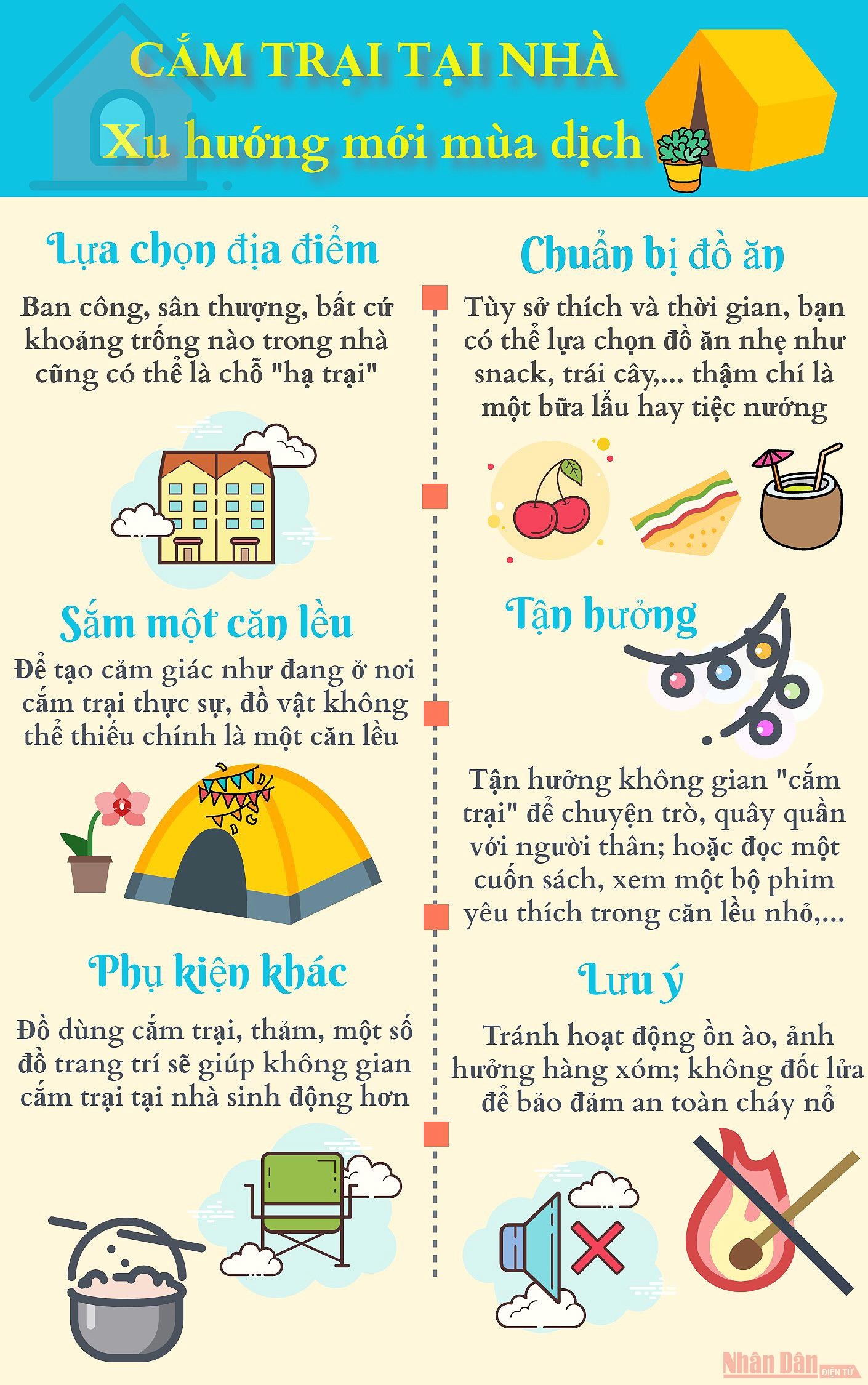 “Cắm trại tại nhà” - Trào lưu mới trong mùa dịch Covid-19