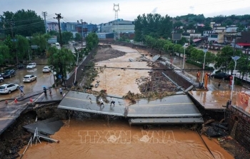 Điện thăm hỏi về tình hình mưa lũ tại Hà Nam, Trung Quốc