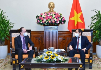 Bộ trưởng Ngoại giao Bùi Thanh Sơn tiếp Đại sứ Liên bang Nga tại Việt Nam Gennady Bezdetko