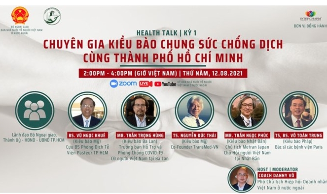 Tọa đàm trực tuyến “Chuyên gia kiều bào chung sức chống dịch cùng TP Hồ Chí Minh”