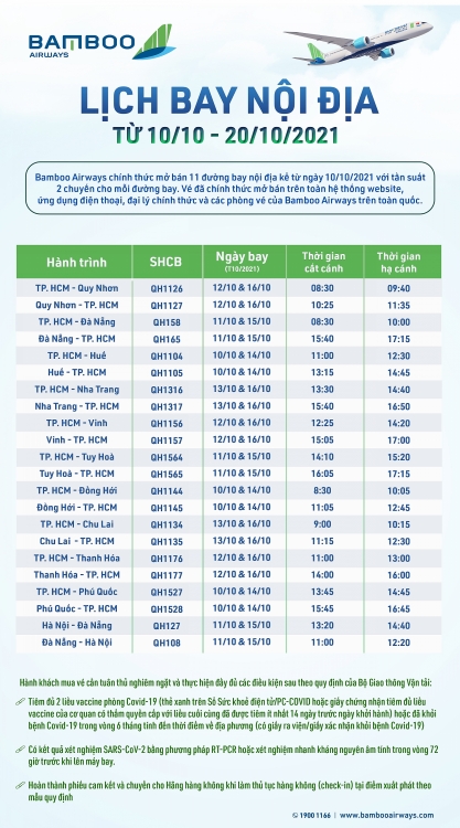 Bamboo Airways mở bán vé trở lại nhiều đường bay nội địa cùng nhiều ưu đãi hấp dẫn