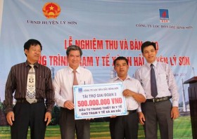 BSR bàn giao công trình Trạm Y tế trên đảo Lý Sơn