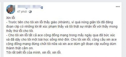 bi nem da toi ta nguoi phu nu lang ma thay giao vi chiec quan cua con len tieng xin loi