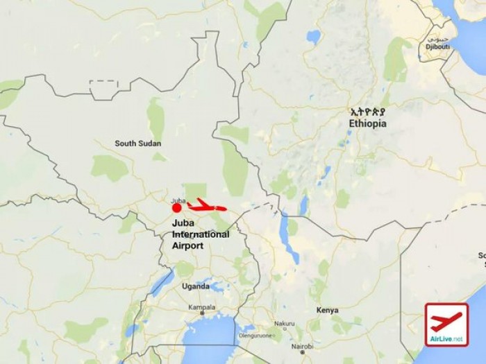 hinh anh dau tien ve may bay nga roi o nam sudan