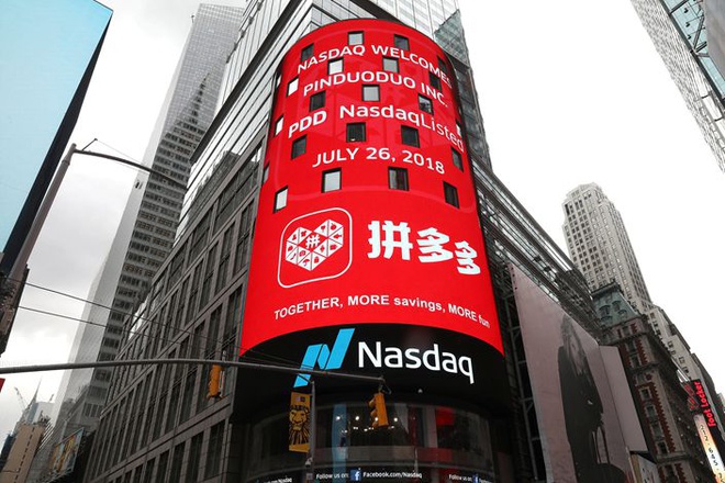 Pinduoduo là công ty thương mại điện tử Trung Quốc được niêm yết trên sàn Nasdaq của Mỹ có mức vốn hóa thị trường cuối năm 2020 là 170 tỷ USD.