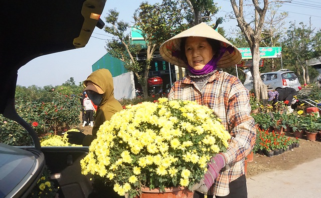Lao động thời vụ căng sức làm việc, kiếm 300 nghìn/ngày ở các vựa hoa Tết - 4