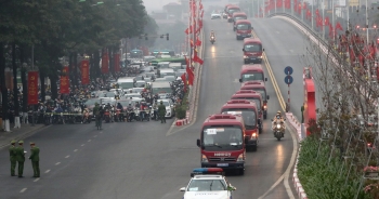 Các lực lượng đảm bảo an toàn tuyệt đối Đoàn đại biểu dự Đại hội Đảng XIII