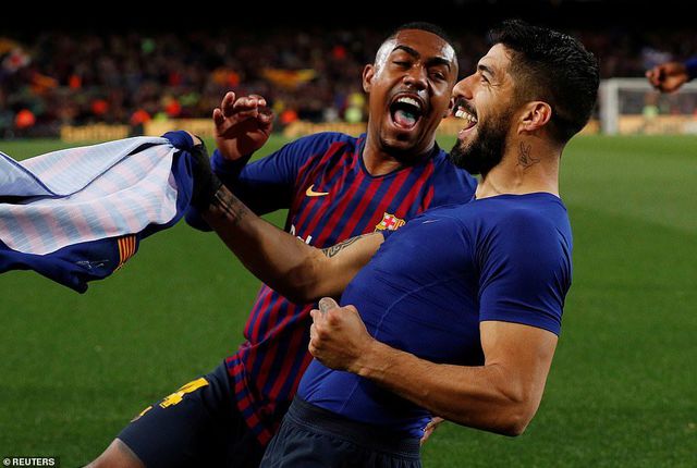 barcelona 2 0 atletico messi suarez bung sang phut cuoi