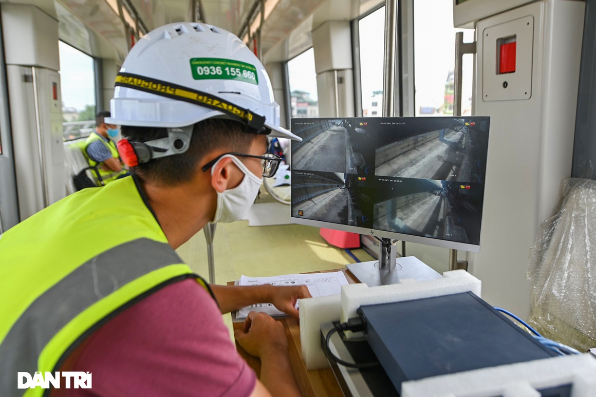 Cận cảnh đoàn tàu chạy thử toàn tuyến phần trên cao Metro Nhổn - ga Hà Nội - 7
