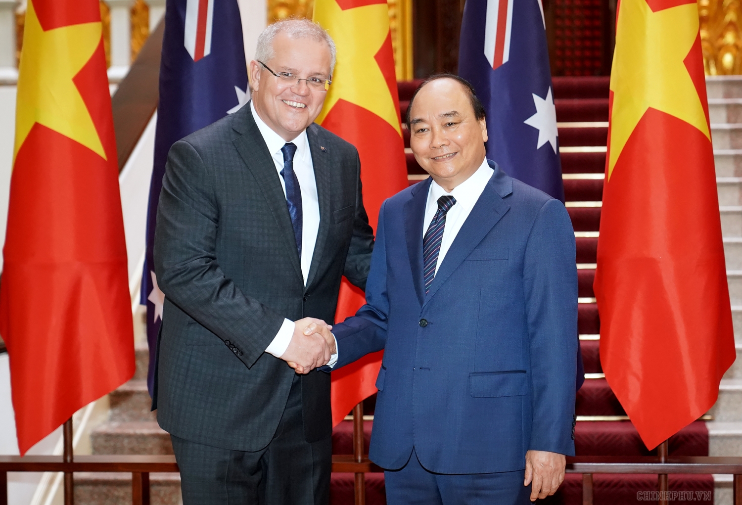 thu tuong chinh phu nguyen xuan phuc hoi dam voi thu tuong australia scott morrison