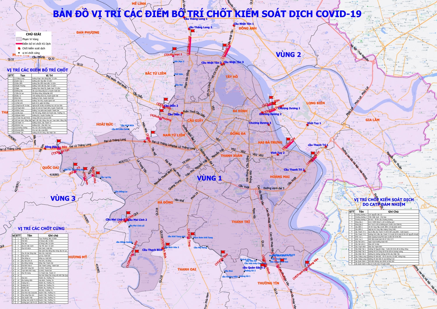 Hà Nội hướng dẫn phương án lưu thông qua 3 vùng phòng chống dịch