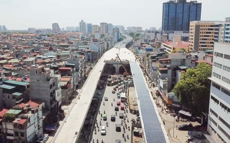 Hà Nội: Phân luồng giao thông đường Vành đai 2 đoạn Ngã Tư Sở - Ngã Tư Vọng từ ngày 9/11 Hà Nội: Phân luồng giao thông đường Vành đai 2 đoạn Ngã Tư Sở - Ngã Tư Vọng từ ngày 9/11