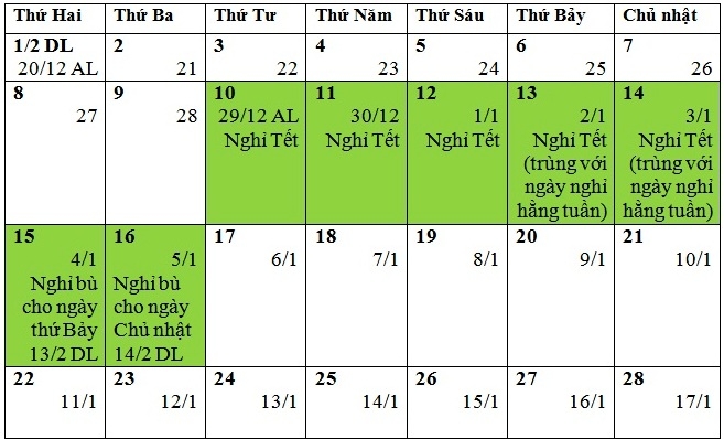 Chốt lịch nghỉ Tết Nguyên đán Tân Sửu 2021