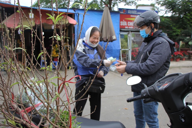 Đào Nhật Tân xuống phố sớm, người Hà Nội thích thú mua đào đón... Noel - 10