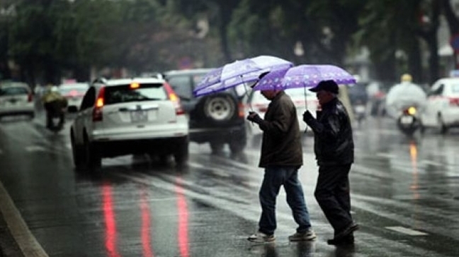 thoi tiet ngay 1711 ha noi troi lanh co mua rao rai rac