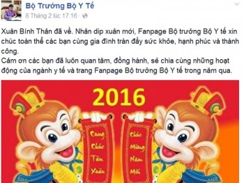 Facebook Bộ trưởng Kim Tiến cập nhật liên tục ngày Tết