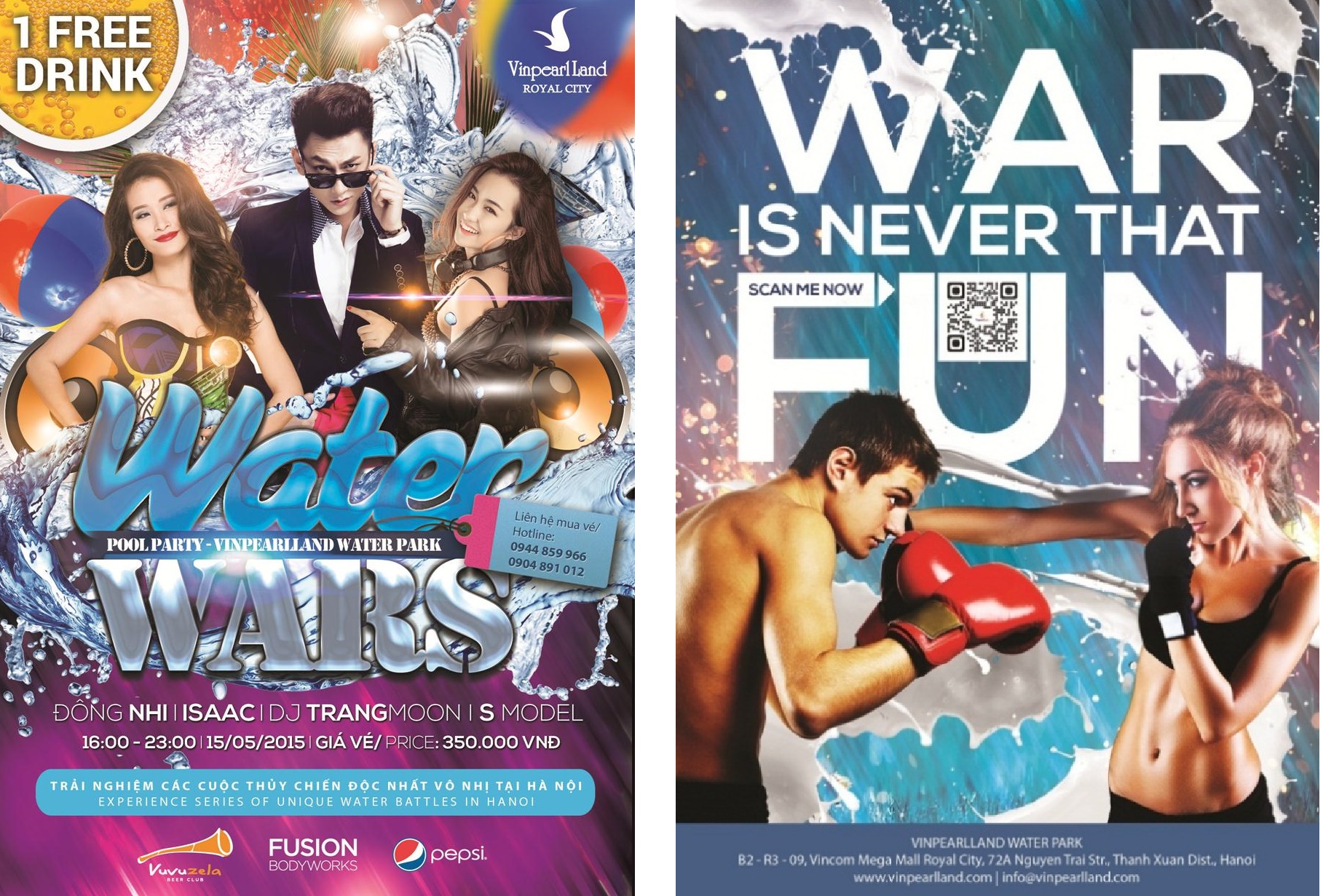 "Đại thủy chiến" cùng Đông Nhi, Issac tại Vinpearlland Water Park