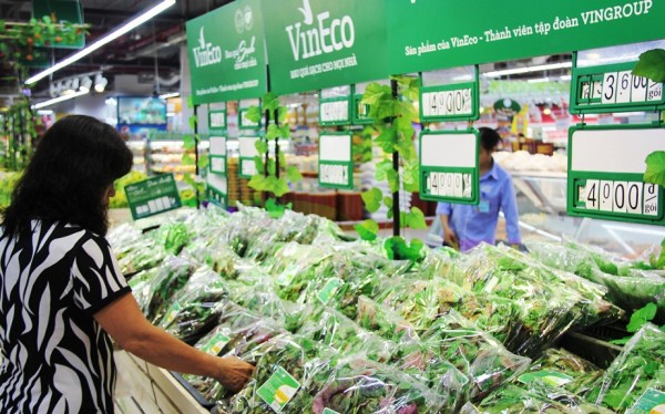 he thong vinmart chinh thuc phan phoi rau sach vineco