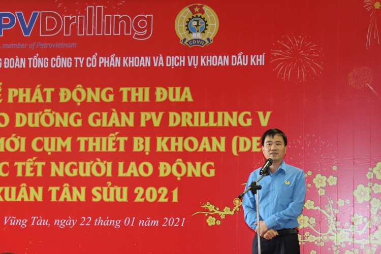 PV Drilling phát động thi đua cao điểm dự án đóng mới cụm thiết bị khoan (DES) và bảo dưỡng/tái khởi động giàn PV DRILLING V- chúc Tết NLĐ