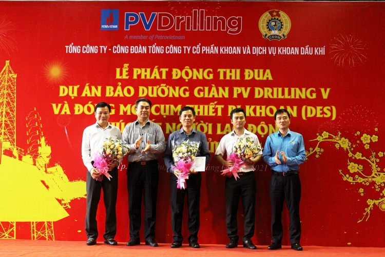 PV Drilling phát động thi đua cao điểm dự án đóng mới cụm thiết bị khoan (DES) và bảo dưỡng/tái khởi động giàn PV DRILLING V- chúc Tết NLĐ