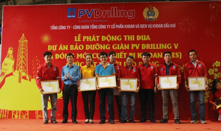 PV Drilling phát động thi đua cao điểm dự án đóng mới cụm thiết bị khoan (DES) và bảo dưỡng/tái khởi động giàn PV DRILLING V- chúc Tết NLĐ