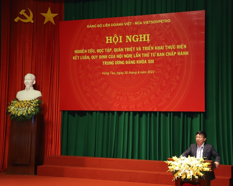 Đảng ủy Vietsovpetro tổ chức Học tập, quán triệt, triển khai thực hiện Kết luận, Quy định của Hội nghị lần thứ tư Ban Chấp hành Trung ương Đảng (khóa XIII) Đảng ủy Vietsovpetro tổ chức học tập, quán triệt, triển khai thực hiện Kết luận, Quy định của Hội nghị lần thứ tư Ban Chấp hành Trung ương Đảng (khóa XIII)