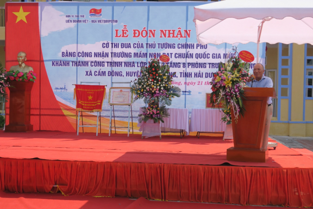 vietsovpetro khanh thanh cong trinh an sinh xa hoi tai hai duong nghe an