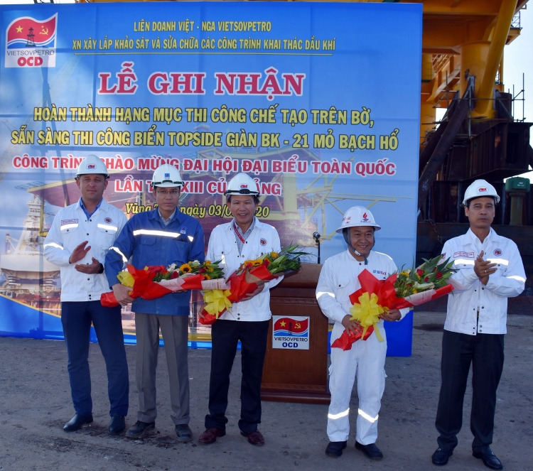 Vietsovpetro hoàn thành hạng mục Topside BK-21 đảm bảo an toàn, chất lượng, vượt tiến độ đề ra