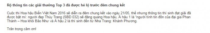 ket qua hoa hau bien viet nam dung nhu tin don